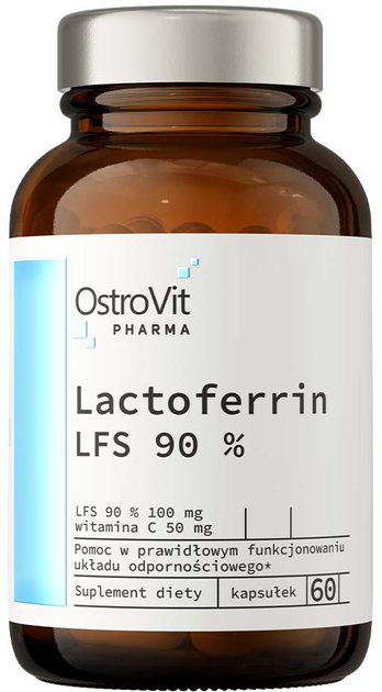 Дієтична добавка OstroVit Pharma Lactoferrin LFS 90% 60 капсул (5903933905716) - зображення 1