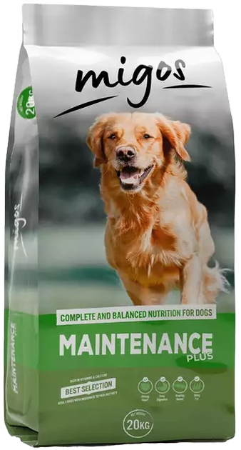 Корм для собак Migos Maintenance Plus для мало активних 20 кг (5600276940205) - зображення 1