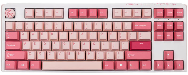 Klawiatura przewodowa Ducky One 3 TKL Cherry MX Red USB White-Pink (100043075) - obraz 1