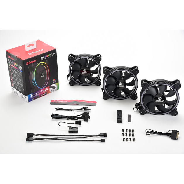 Набір вентиляторів Enermax T.B. RGB AD. 3 x 120 мм ARGB PWM (UCTBRGBA12P-BP3) - зображення 3