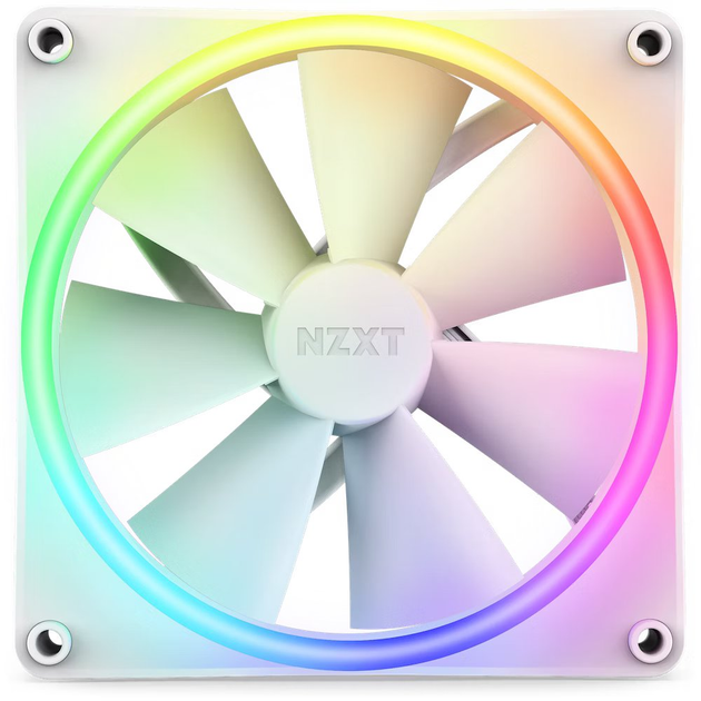 Wentylator NZXT F140 RGB DUO 140 mm PWM White (RF-D14SF-W1) - obraz 2