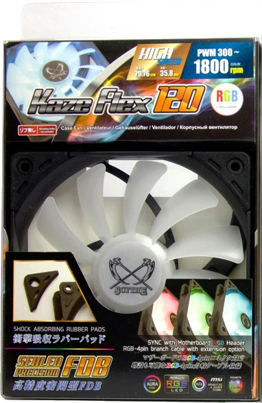 Вентилятор Scythe Kaze Flex 120 мм RGB PWM 1800 об/хв (SU1225FD12HR-RNP) - зображення 10