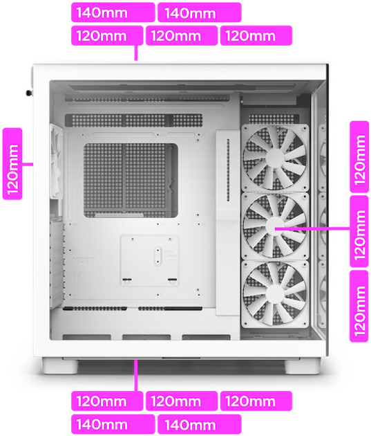 Obudowa NZXT H Series H9 Elite Edition Chassis All White (CM-H91EW-01) - obraz 8