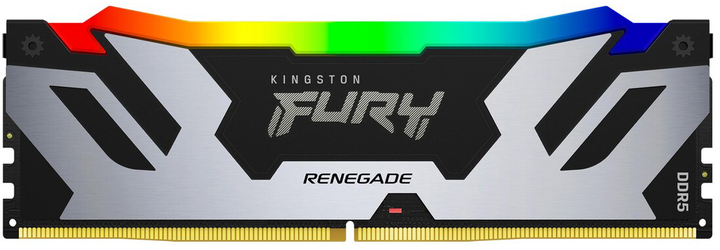 Pamięć RAM Kingston Fury DDR5-6800 16384MB PC5-54400 Renegade RGB 1Rx8 Black-Silver (KF568C36RSA-16) - obraz 1