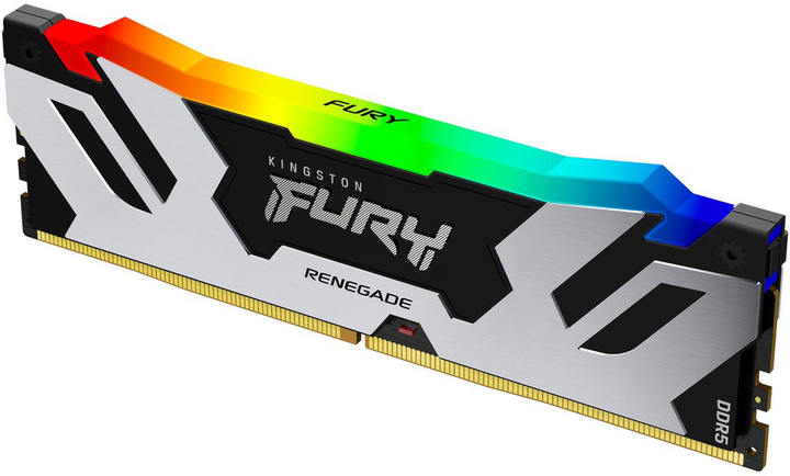 Pamięć RAM Kingston Fury DDR5-6800 16384MB PC5-54400 Renegade RGB 1Rx8 Black-Silver (KF568C36RSA-16) - obraz 2