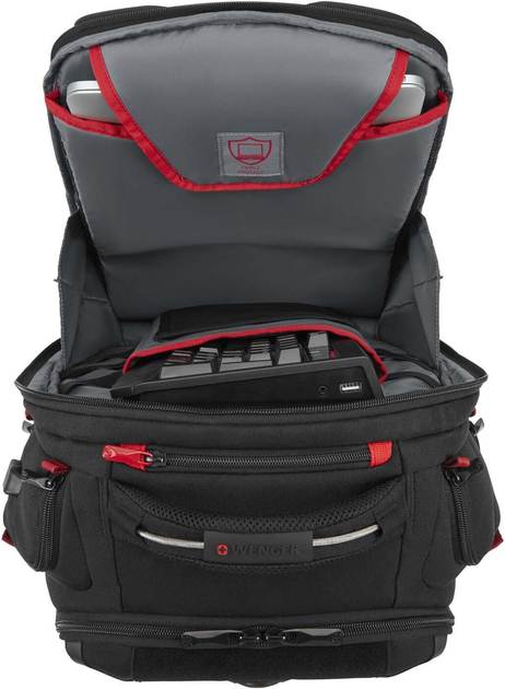Plecak na laptopa Wenger Tech PlayerOne Gaming 17" Czarny (7613329114568) - obraz 8