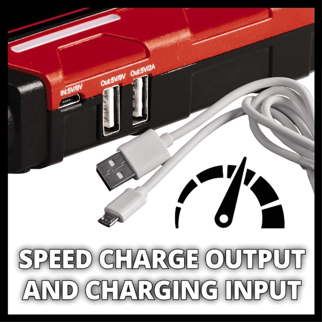 Пуско-зарядний пристрій Einhell CE-JS 8/1, з функцією PowerBank 8000 мАг (4006825626339) - зображення 11