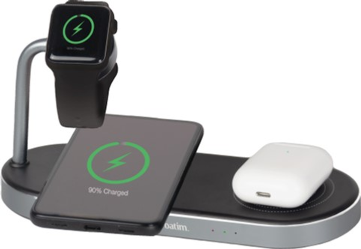 Bezprzewodowa stacja ładująca Verbatim 3-w-1 do Apple Watch i 2 telefonów (23942495574) - obraz 4