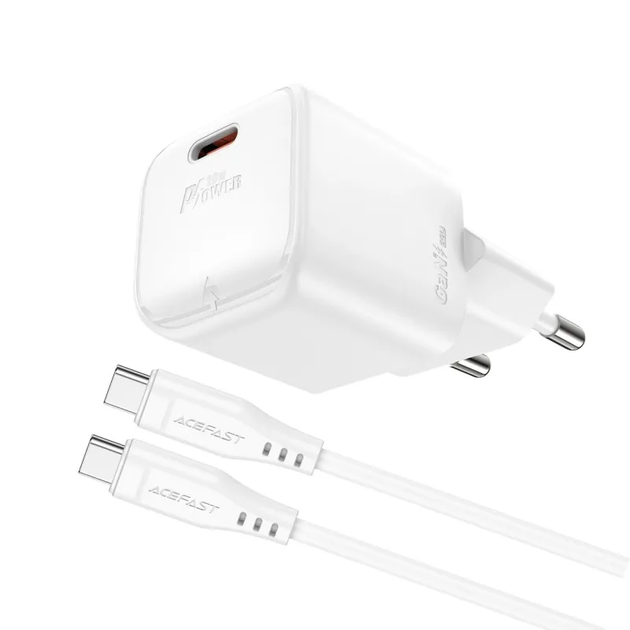 Зарядний пристрій ACEFAST A73 mini GaN White (6974316282655) - зображення 2