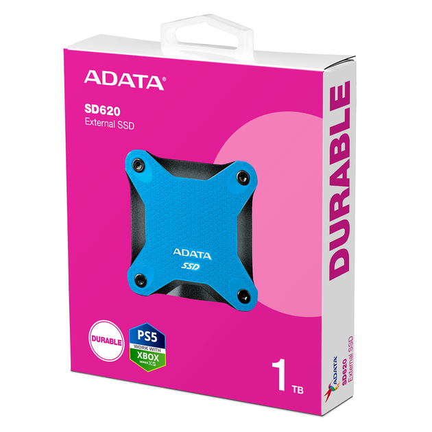 Портативний SSD ADATA SD620 1TB USB 3.2 520/460Mb/s Blue (SD620-1TCBL) - изображение 7