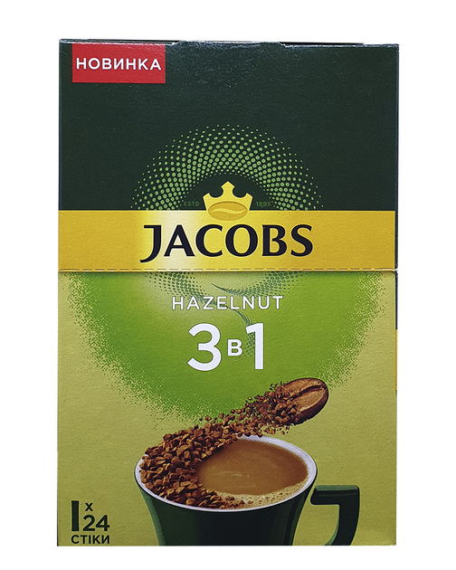 Купити Кофе Jacobs Hazelnut 3в1 в стіках 24 х 15 г (53920) - ROZETKA ...