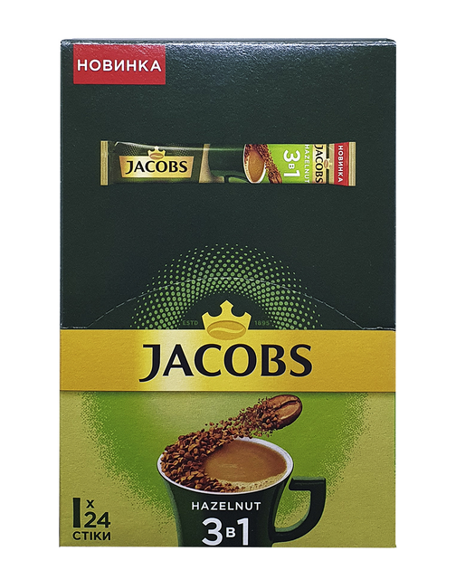 Купити Кофе Jacobs Hazelnut 3в1 в стіках 24 х 15 г (53920) - ROZETKA ...