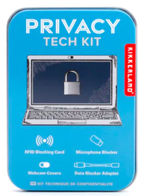 Набір для захисту приватності Kikkerland Tech Privacy Tin Set (612615118171) - зображення 1