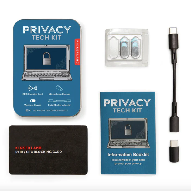Zestaw do ochrony prywatności Kikkerland Tech Privacy Tin Set (612615118171) - obraz 2