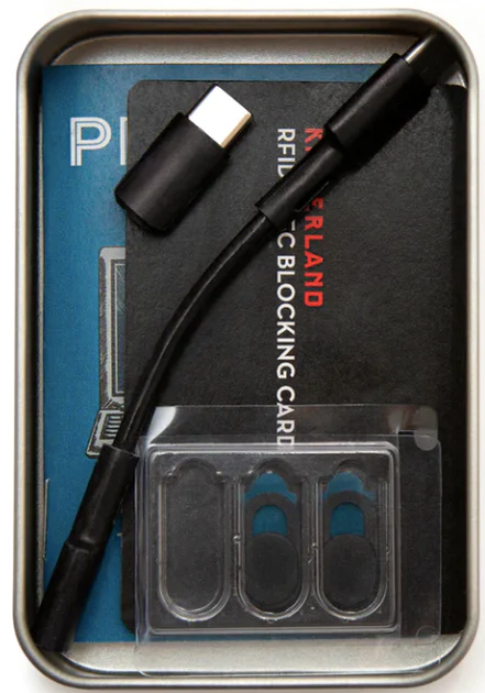 Набір для захисту приватності Kikkerland Tech Privacy Tin Set (612615118171) - зображення 4
