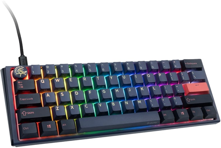 Klawiatura przewodowa Ducky One 3 Mini RGB LED Cherry MX Brown USB Cosmic Blue (WLONONWCRA319) - obraz 2