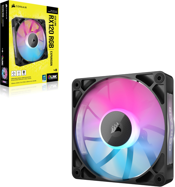 Вентилятор Corsair iCUE Link RX120 RGB PWM (CO-9051017-WW) - изображение 3