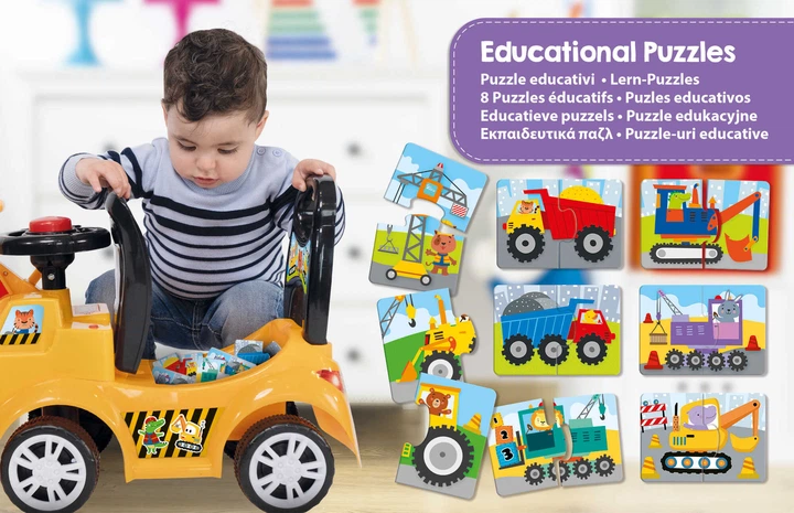 Толокар Lisciani Carotina Baby Ride On Bulldozer 2 в 1 (102242) (8008324102242) - зображення 3