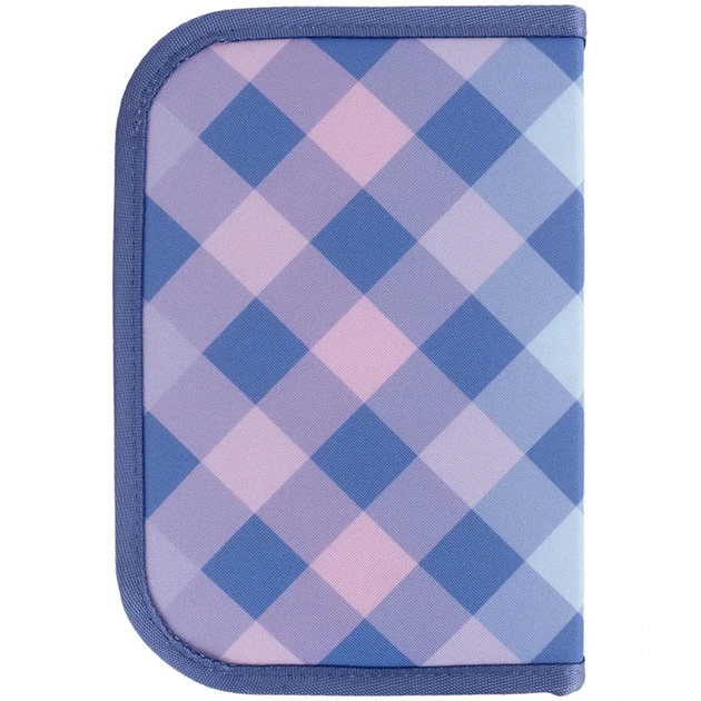 Пенал Kite 1 відділення з 2 відворотами Purple Chequer K24-622-3 - зображення 3