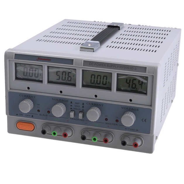 Лабораторный блок питания двухканальный HY5003D-3 Sinometer, 3A, 0-50VDC - изображение 1