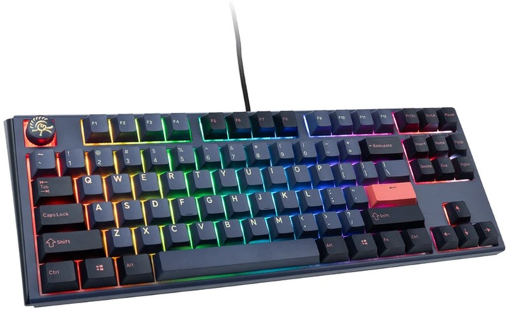 Klawiatura przewodowa Ducky One 3 TKL RGB LED Cherry MX Silent Red USB Cosmic Blue (WLONONWCRA353) - obraz 2