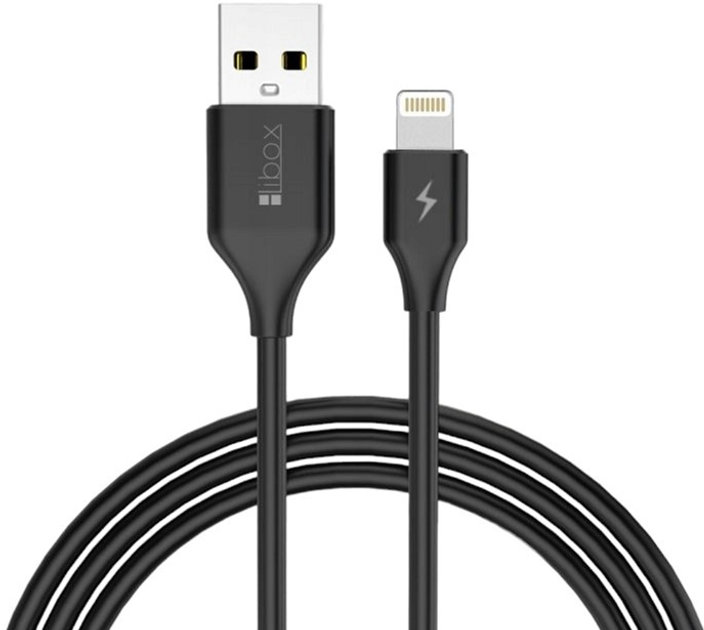 Kabel Libox USB Type A - Lightning M/M 1 m Black (KAB-USB-0000012) - obraz 1