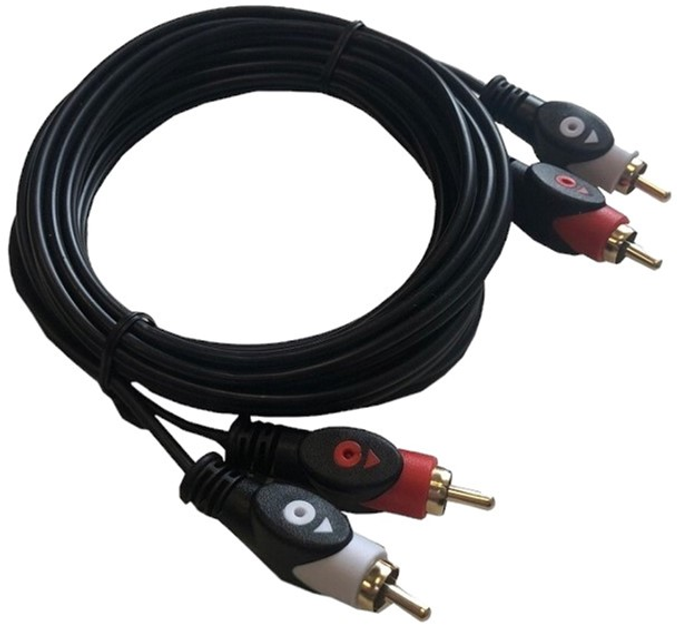 Кабель Libox 2x RCA - 2x RCA M/M 5 м Black (KAB-POŁ-0041) - зображення 2