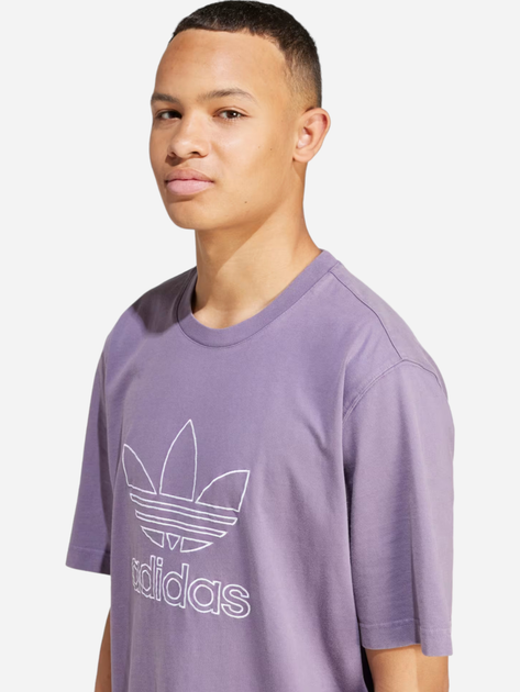 T-shirt męski bawełniany adidas Adicolor Trefoil IR7992 2XL Liliowy (4066759595903) - obraz 4