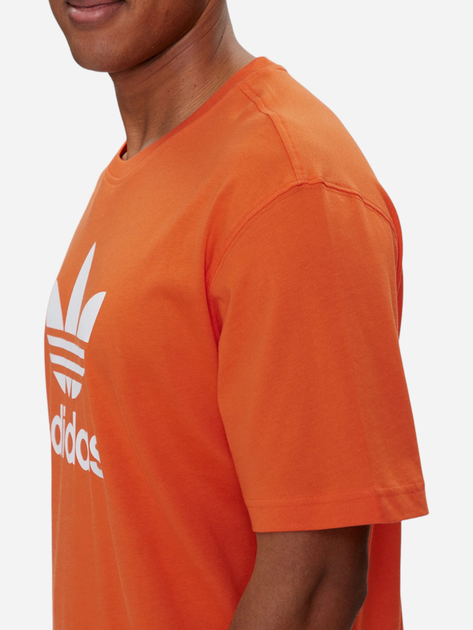 Футболка бавовняна чоловіча adidas Adicolor Trefoil IR8000 L Помаранчева (4066759630697) - зображення 5