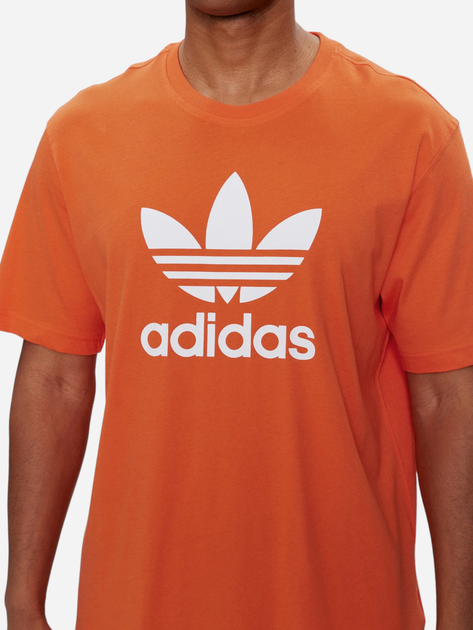 Футболка бавовняна чоловіча adidas Adicolor Trefoil IR8000 XL Помаранчева (4066759630734) - зображення 4