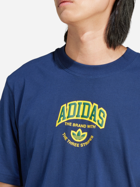 Футболка бавовняна чоловіча adidas VRCT Originals IS0184 XL Синя (4066759618343) - зображення 4