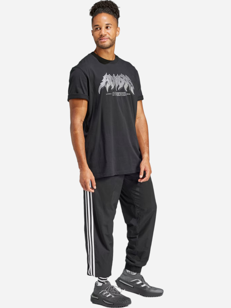 Футболка бавовняна чоловіча adidas Flames Concert IS0204 2XL Чорна (4066757408595) - зображення 3