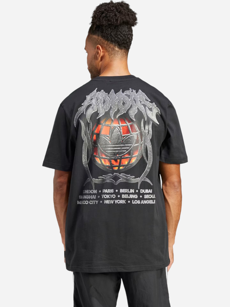 T-shirt męski bawełniany adidas Flames Concert IS0204 XL Czarny (4066757405624) - obraz 2