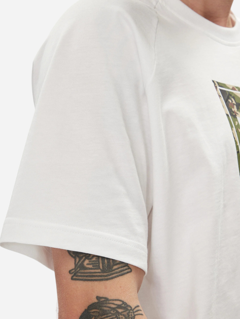 Футболка бавовняна чоловіча adidas Camo Tongue IS0246 L Біла (4066757786723) - зображення 5