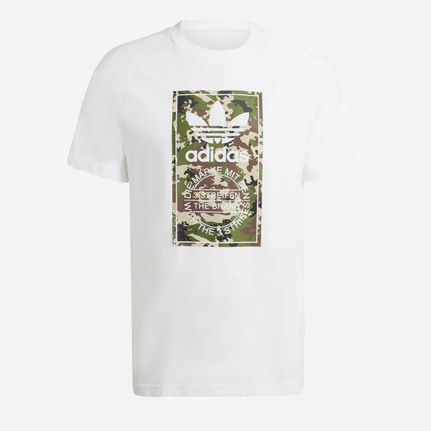 Футболка бавовняна чоловіча adidas Camo Tongue IS0246 2XL Біла (4066757786747) - зображення 6