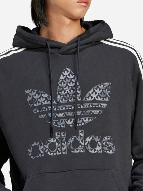 Худі оверсайз чоловіче adidas Classic Mono Graphic IS2933 M Чорне (4066759468931) - зображення 4