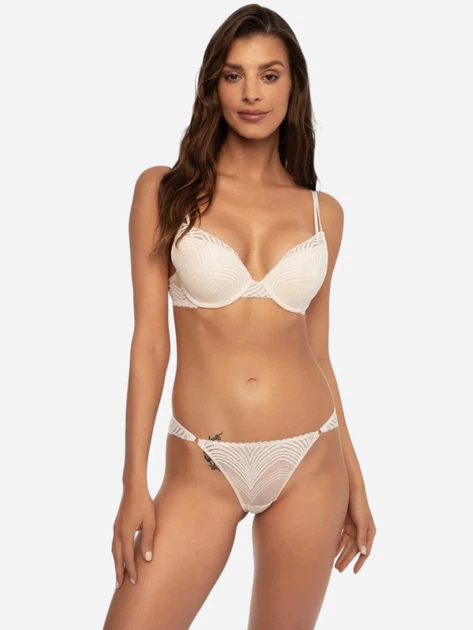 Biustonosz damski Push-up z koronką Esotiq 41459-01X 65E Kremowy (5903972272442) - obraz 5