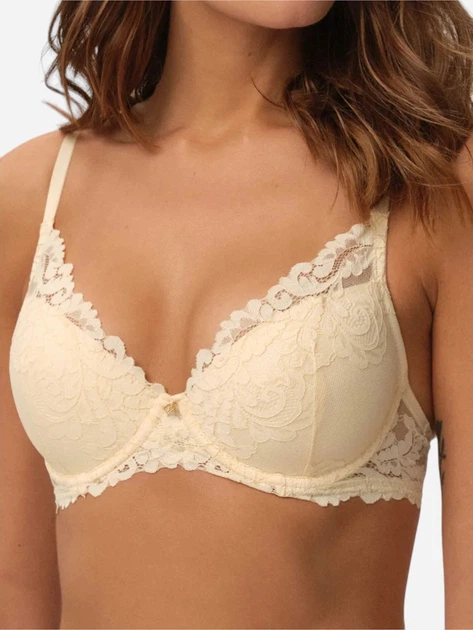 Biustonosz damski Push-up z koronką Esotiq 41338-10X 70E Żółty (5903972256374) - obraz 3
