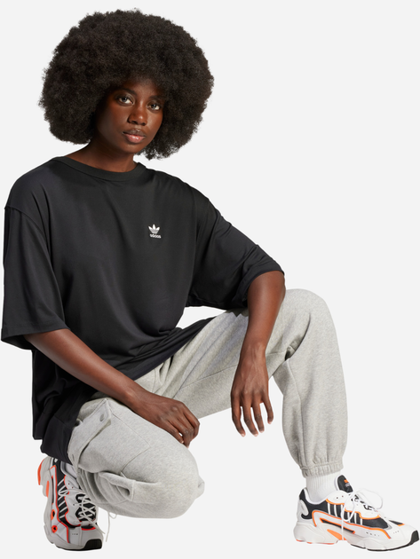 T-shirt damski oversize adidas Trefoil Originals IU2408 L Czarny (4066757286575) - obraz 3
