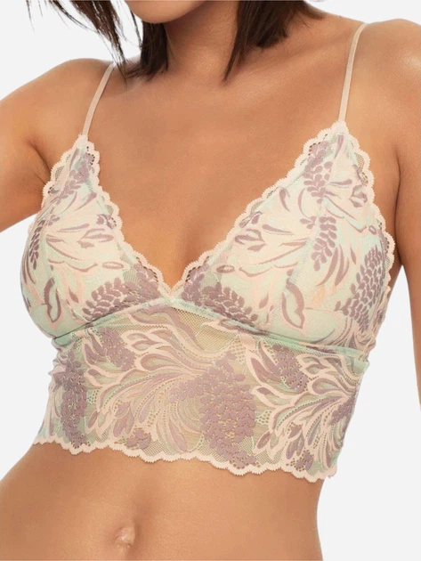 Biustonosz damski miękki z koronką Esotiq 41353-65X L Zielony (5903972252246) - obraz 3