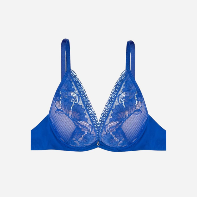 Biustonosz damski Push-up z koronką Esotiq 41404-54X 85C Niebieski (5903972271308) - obraz 6