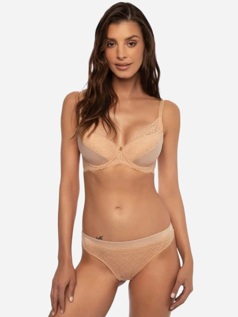 Biustonosz damski Push-up z koronką Esotiq 41408-18X 70F Złoty (5903972265314) - obraz 5