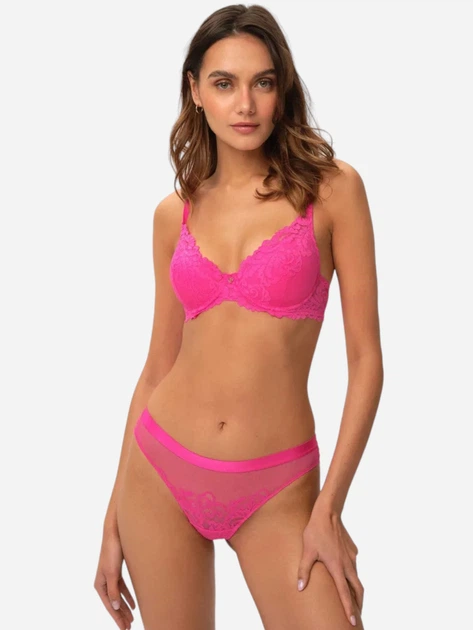 Biustonosz damski Push-up z koronką Esotiq 41338-43X 70F Różowy (5903972256664) - obraz 5