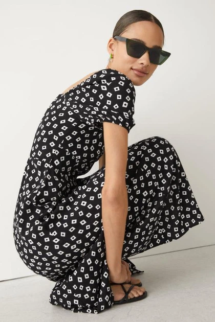 & other stories flowy puff sleeve midi dress 40     | ROZETKA