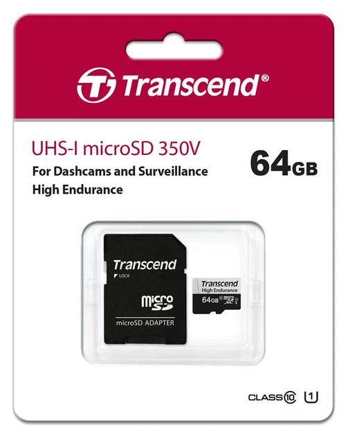 Карта пам'яті Transcend microSD 64GB C10 UHS-I U1 High Endurance (85TB) - Фото 4 Карта пам'яті Transcend microSD 64GB C10 UHS-I U1 High Endurance (85TB) - изображение 4