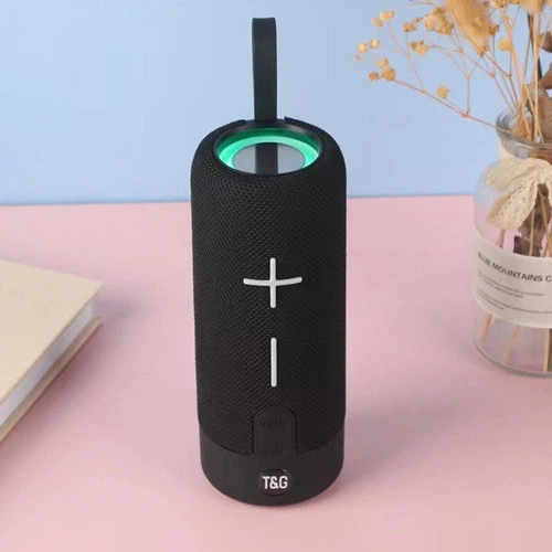 Портативная Bluetooth-колонка TG619C с RGB подсветкой и ремешком Черный - Фото 2 Портативная Bluetooth-колонка TG619C с RGB подсветкой и ремешком Черный - изображение 2