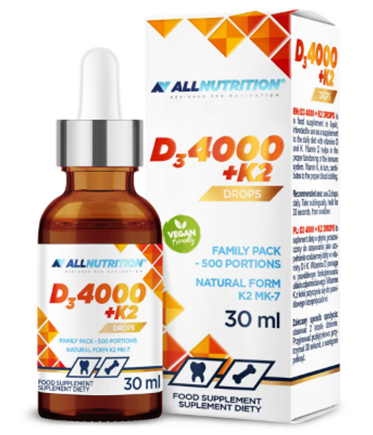 Вітамін Д3 і К2 AllNutrition D3 4000 drops K2 30 мл – фото, відгуки ...