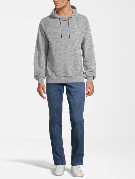 Bluza męska z kapturem elegancka Fila FAM0341-80000 L Jasnoszary melanż (4064556396839) - obraz 3