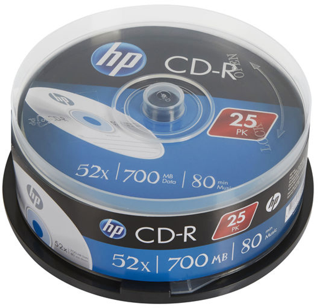 Оптичні диски HP CD-R 700MB 52X 25 шт. (CRE00015-3) - зображення 1