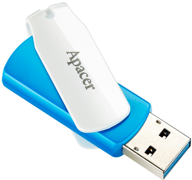 Флеш пам'ять USB Apacer AH357 32GB USB 3.1 White/Blue (AP32GAH357U-1) - зображення 2
